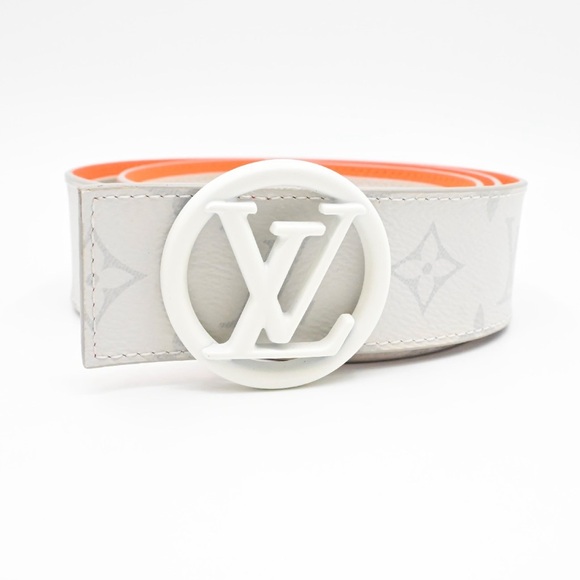 Louis Vuitton Reversible Belt Antarctic White & Orange Monogram Canvas size 100 - Picture 2 of 7